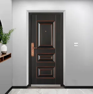 Factory Household Anti-Theft Steel Entry Door with Manual Opening and Minimalist Design