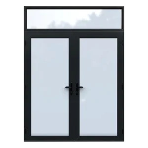 Factory-Made Aluminum French Swing Patio Door with Grill Design and German Hardware, Inswing