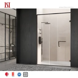 Factory-Made Stainless Steel Frame Tempered Glass Swing Hinge Shower Door