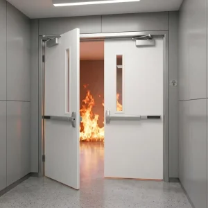 Factory Manufactured Steel Fire Door Customizable Interior Door with Anti-rust Treatment