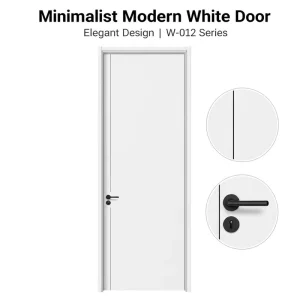 Factory Modern White Lacquer-Painted Soundproof Waterproof Interior Bedroom Door