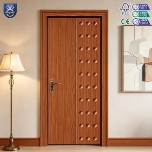 Factory Modern Wooden Single Prehung Waterproof Finished Interior Door for Bedroom Apartments
