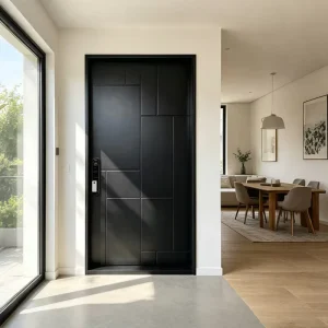 Factory-New Modern Anti-Theft Entry Door, Manual Soundproof Odor-Free Baked Finish Security Door for Indoor and Outdoor Use