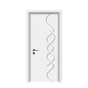 Factory OEM Modern Flat Panel Interior Door With CPL Surface, Unvarnished Wooden Door, Moisture Proof, Scratch Resistant