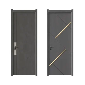 Factory Pre-Hung HDF MDF Interior Door with Lacquered Carved Waterproof Finish for Bathroom and Bedroom