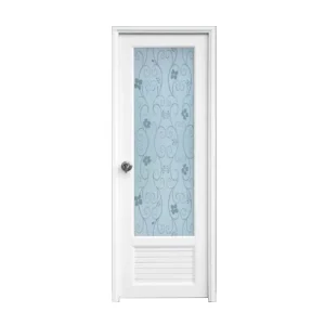 Factory Price Interior Swing UPVC & Plastic Waterproof Soundproof Glass Doors with Finished Surface for Modern Bathroom