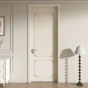 Factory Retro Solid Wood Interior Single Door for Office, Dressing Room, or Bedroom