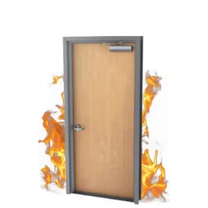 Factory Sales Fire Proof Veneer Laminated Fire Rated Commercial Wood Door Design Hotel Door