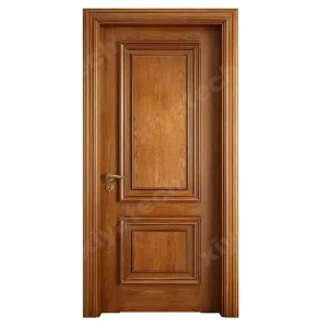 Factory Simple Style Decorative Solid Wood Swing Entry Door for Apartment or Home, Water-Resistant