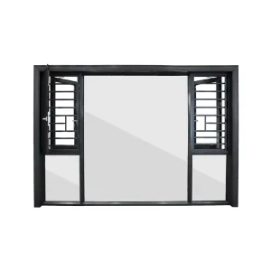 Factory Smart Double-Layer Hollow Glass Soundproof Casement Windows French Design Broken Bridge Aluminum Doors