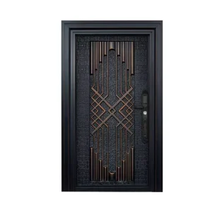 Factory-Sold Modern Steel Security Door for Apartment Entry, Finished Interior Anti-theft Door for Home