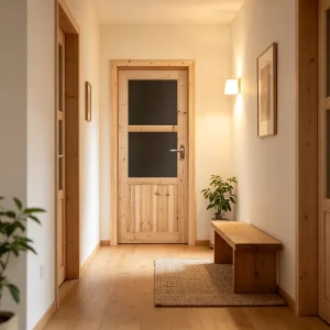 Factory Solid Fir Screen Door, Insect-Proof Interior Timber Door