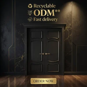 Factory Solid Wood Soundproof Entry Door for Modern Villa Main Entrance
