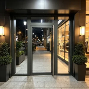 Factory Supply Anti-Oxidation Aluminum Sliding Door Large-View Glass Panel for Commercial Store Partition Space