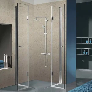 Factory Supply Custom Bathroom Glass Door Frameless Folding Hinges Shower Door