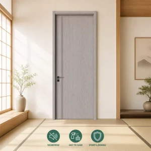 Factory Supply Fire-Rated Scratch-Resistant Melamine Decorative Panel Interior Door for Hotel and Commercial Use