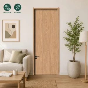 Factory Supply Paint-Free Melamine Decorative Panel Interior Door for Hotel and Hospital