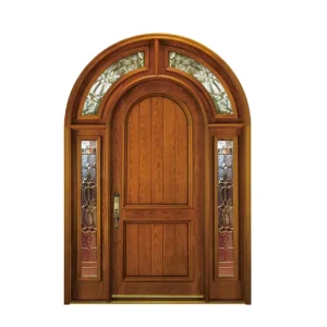 Factory Supply Solid Wooden Arch Door for Church Entrance