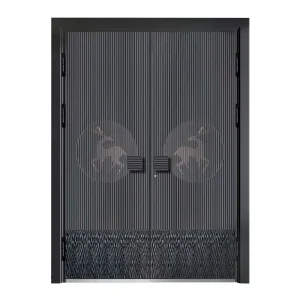 Factory Villa Entrance Security Double Cast Aluminum Door