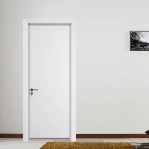 Factory WPC Wood Plastic Composite Interior Door with Modern Design, Waterproof Soundproof Construction for Hotels