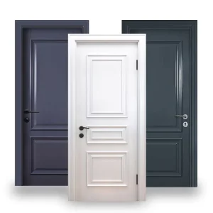 Factory White Polish-Finish Solid Wood Soundproof Interior Bedroom Door
