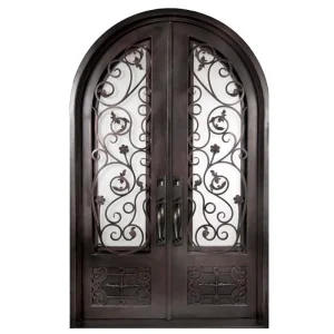 Factory Wrought Iron Anti-Theft Modern Exterior Steel Security Door