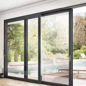 Factory-customized Aluminum Alloy Sliding Doors with Thickened Glass