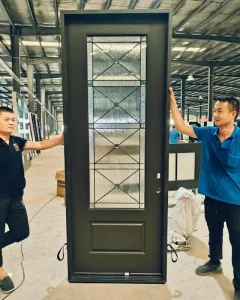 Fiberglass Entry Door Durable Exterior Front Door for Villa and Residential Projects
