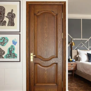 Finished Wooden Interior Bedroom Entry Door