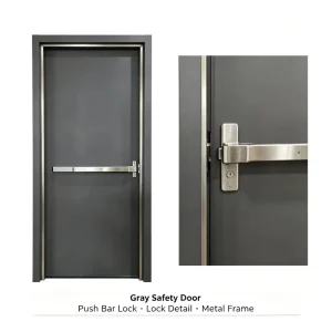 Fire Entry Door Iron Metal Galvanized Steel Security Door for Hospital