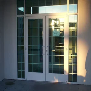 Fire-Rated Aluminum Swing Door with Steel-Reinforced Core for Emergency Exits and Stairwells