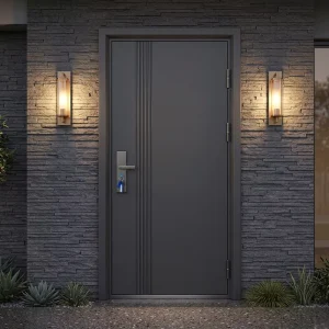 Fire-Rated Hollow Metal Security Door Sound Insulation Waterproof Hotel Apartment Main Entrance Anti-Burglar Safety Door
