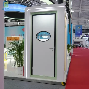 Fire Rated Modern Steel Security Door with Stainless Steel Screen, Exterior Entry Door for Apartment House