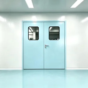 Fire-Rated Polymer Soundproof Fireproof Hospital Swing Door Moisture-Proof for Hotel Clinic Lab Patient Room