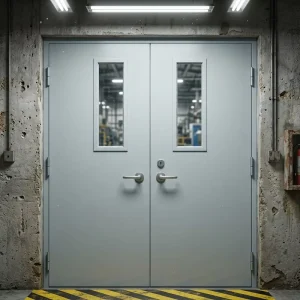 Fire Rated Security Steel Entry Door with 60, 90 or 120 Minute Rating and Multi-Point Locking System