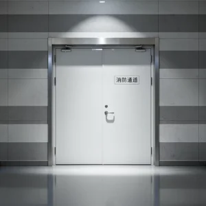 Fire Rated Steel Door with 1.5 Hour Rating, Security Lockset, Galvanized Frame and Emergency Exit