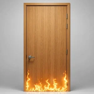 Fire-Rated Wooden Door, 20-60 Minute, WH Certified, for Hospitals, Hotels, Apartments, Offices, Schools, and Dormitories