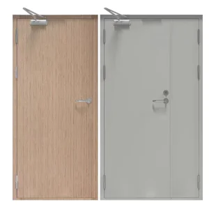 Fire-Resistant Steel Metal Doors with CE Certification