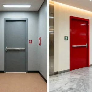 Fire-Resistant Steel School Interior Door, Single Leaf