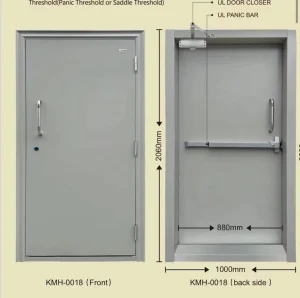 Fire-Resistant Steel Single-Leaf Interior School Fire Door