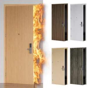 Fire-rated Interior Wooden Doors with Natural Wood Veneer