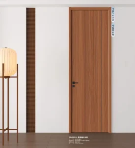 Fireproof Carbon Crystal Paint-Free Interior Wood Door for Hotel and Apartment Projects