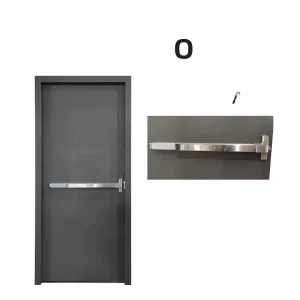Fireproof Steel Door with Emergency Push Bar Mechanism