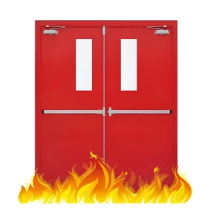 Fireproof Steel Entrance Door Fire Rated Fire Door Fire Resistant Metal Door for Hotel Office and Apartment