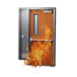 Fireproof Steel School Interior Single Leaf Door for Hotel Use