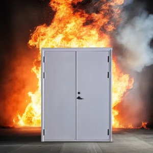 Fireproof Steel Security Door for Industrial, Residential, and Front Door Use