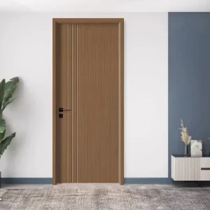 Fireproof Steel-Wood Interior Security Door, Single Leaf, for Bedrooms, Villas, and Commercial Use