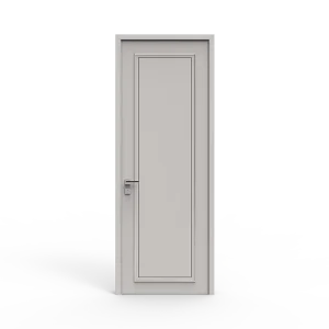 Flat Panel Minimalist Lacquered MDF Sound Insulation Door for Scandinavian and Nordic Style Bathroom and Living Room Interiors
