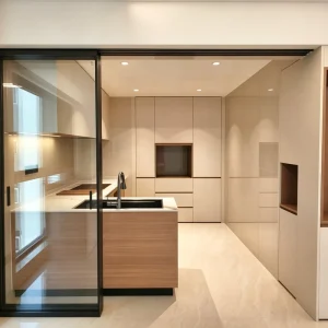 Floorless Track 3-Track Sliding Door Level Floor No Dead Corners Kitchens Balconies