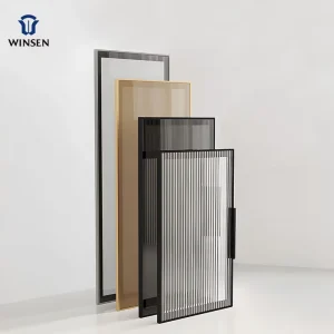 Flush Sliding Glass Wardrobe or Cabinet Door with Hardware